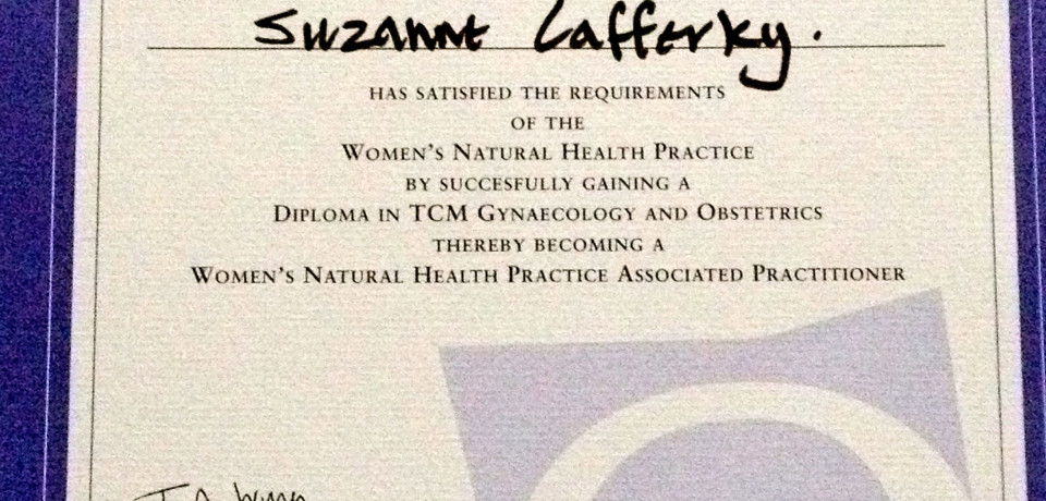 2012: GRADUATED TO BECOMING AN ASSOCIATE PRACTITIONER OF THE WOMEN”S NATURAL HEALTH PRACTICE IN THE UK.